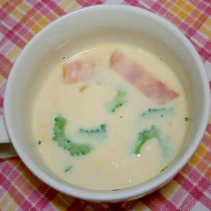 ベーコンとゴーヤの豆乳スープ